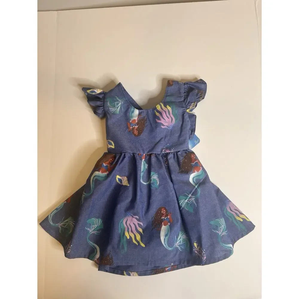 NWT Size 12M Disney Princess Little Mermaid Ariel Blue Dress , Baby Girls